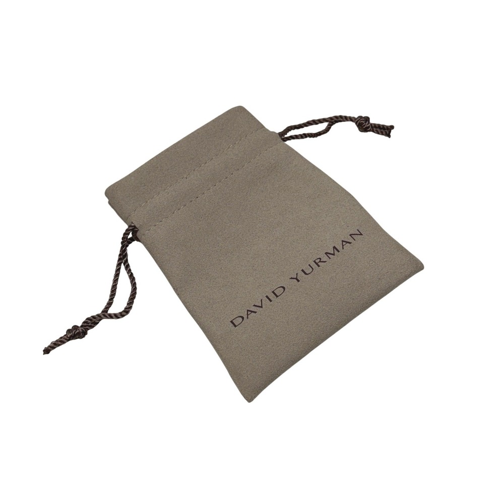 David Yurman Tan Suede Drawstring Jewelry Pouch Small Storage Bag